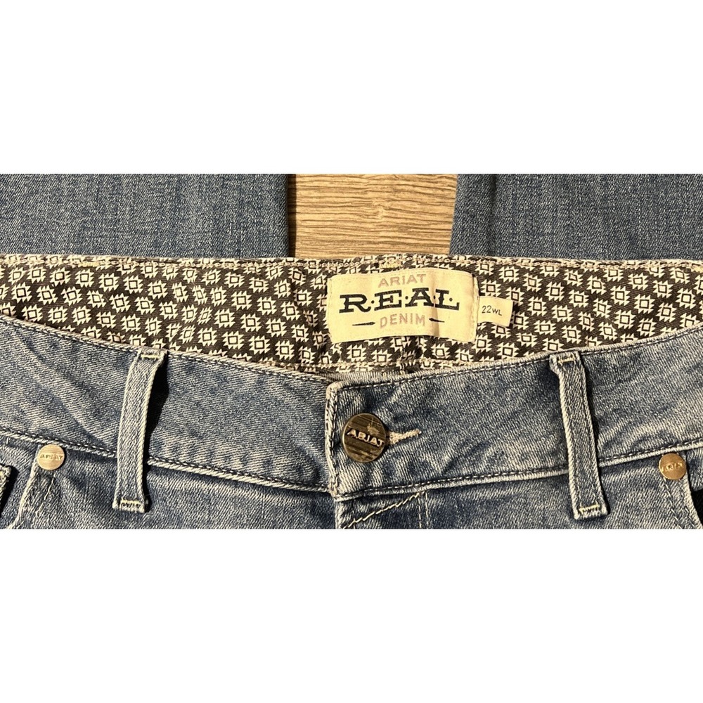 Ariat Women's R.E.A.L. Perfect Rise Clover Straight Jeans Size 22WL (42x35) - Picture 3 of 11